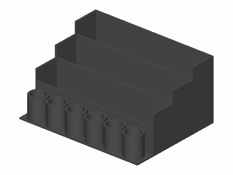 Tiered Remote Caddy With AA Wells