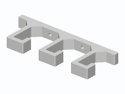 Under-Cabinet Three-Mug Hook Rail