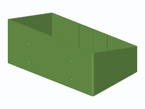 Wide Twin-Hanger Cleat Bin