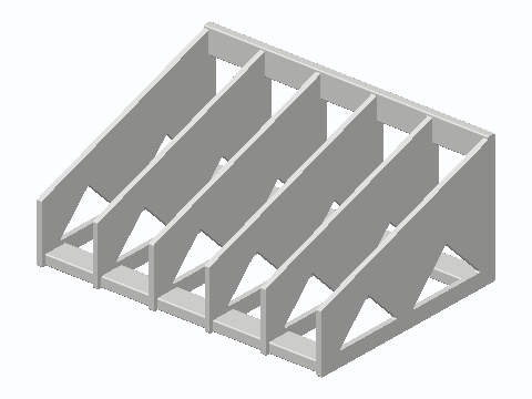Five-Slot Container Lid Organizer Rack