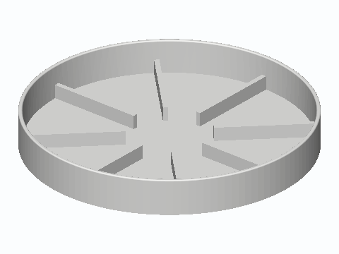 Ribbed Toilet Plunger Drip Tray