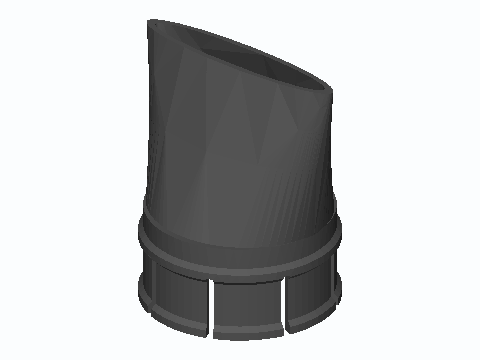 Clamp-On Hair Dryer Concentrator Nozzle