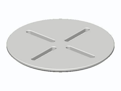 Slotted Towel Bar Old-Hole Cover Rosette