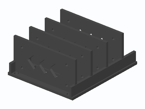 Pi Zero Four-Blade Cluster Rack