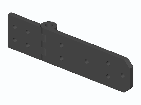 Edge-Printed 8 mm Pin Gate Strap Hinge