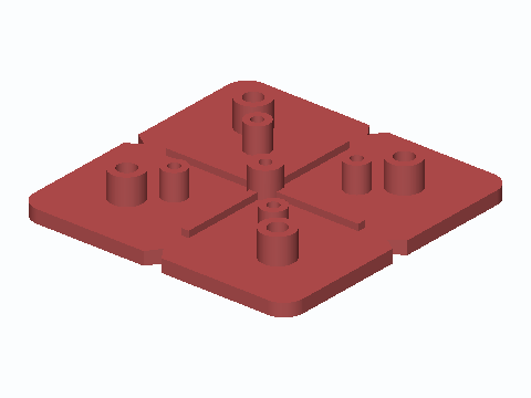 NEMA 17 And NEMA 23 Panel Drilling Template