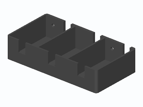 Three-Bay Wall Wart Brick Shelf