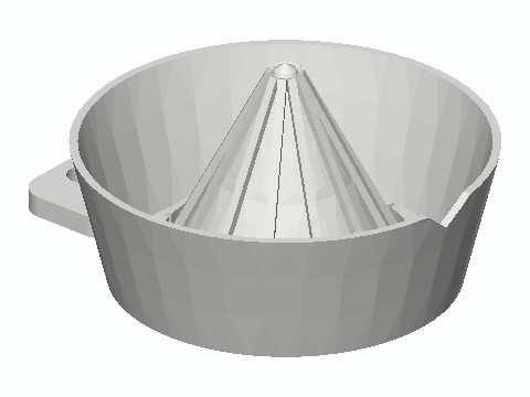 Ribbed Citrus Reamer With Seed Dam