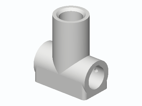 1/2 in EMT Clawfoot Shower Rod Drop Tee