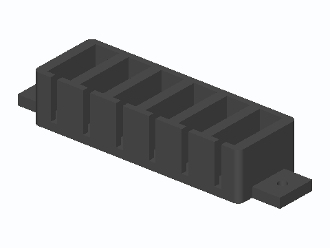 Six-Bay 9V Snap Clip Lead Rack