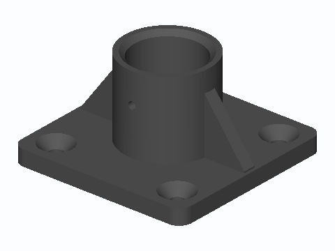 1/2 in PVC Desk Hutch Post Socket